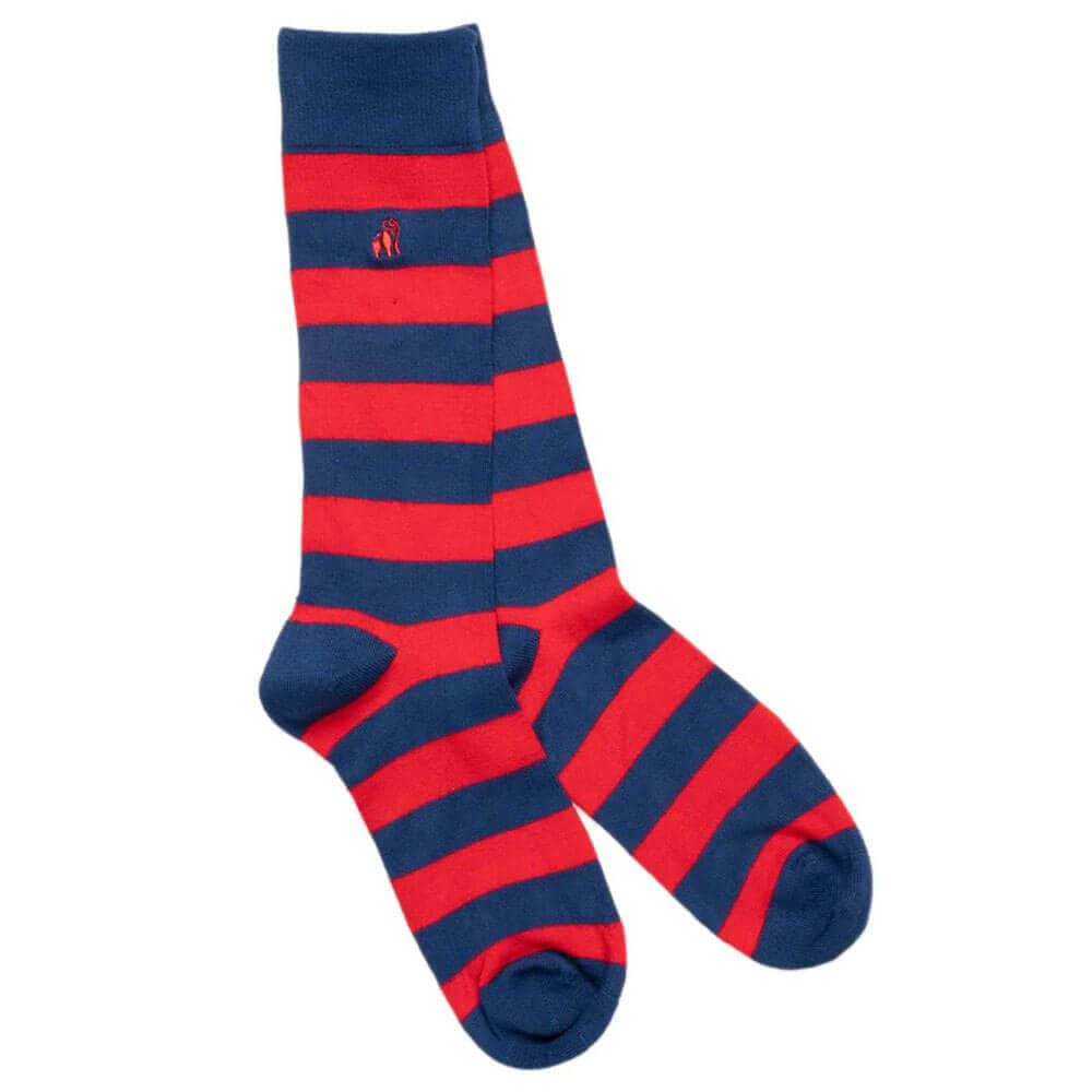 Swole Panda Classic Red Striped Socks
